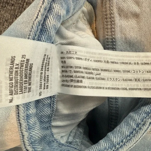 Hollister Jeans Womens 31 Blue Patchwork Ultra High Rise Wide Leg Dad Jean 90s - Picture 6 of 9